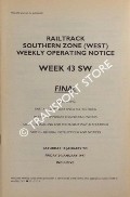 Book cover of Weekly Operating Notice containing Temporary Speed Restrictions, Engineering Arrangements, Signalling & Permanent Way Alterations, General Instructions and Notices, 18 to 24 January 1997 by Railtrack Southern (West)